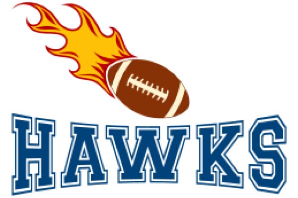 Hawks Football Logo with Flaming Design