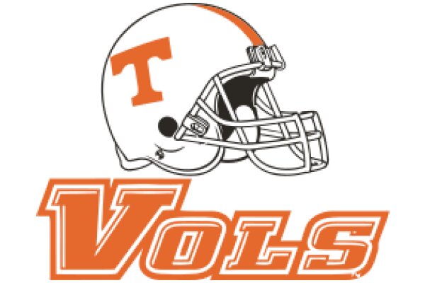 Vintage Football Helmet with the Letter 'T' and the Word 'VOLS' on It