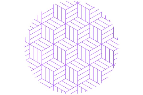 Abstract Geometric Pattern in Purple