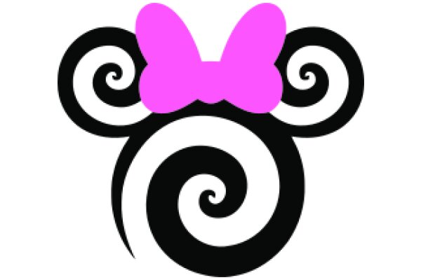 Stylish Pink Butterfly with Black Swirls