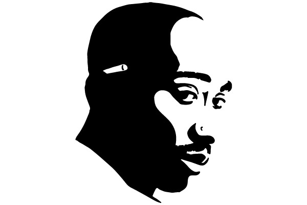 Silhouette of a Pensive Figure