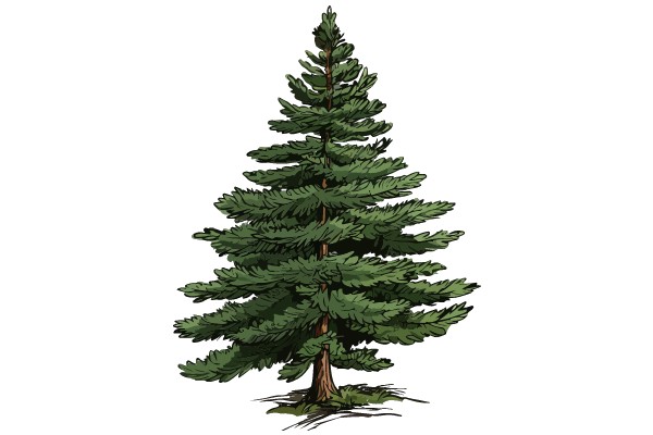 A Whimsical Christmas Tree Illustration