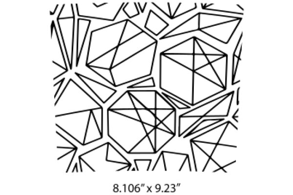 Abstract Geometric Pattern with a Texture of Lines and Shapes