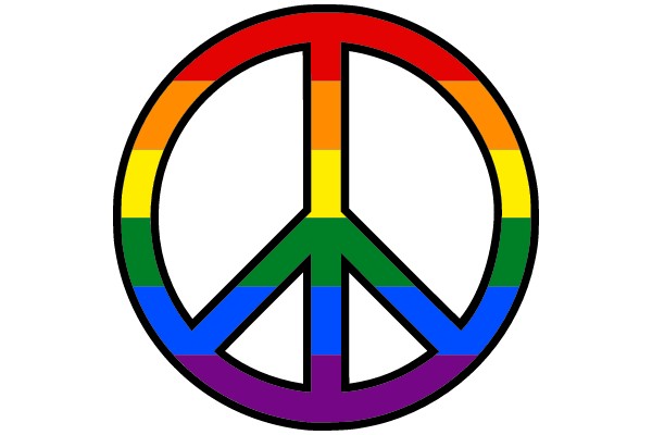 Symbol of Unity: Peace Circle Sign for LGBTQ+ Pride and Equality