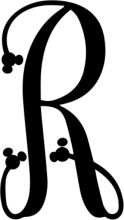 Elegant Black Letter 'R' on a White Background