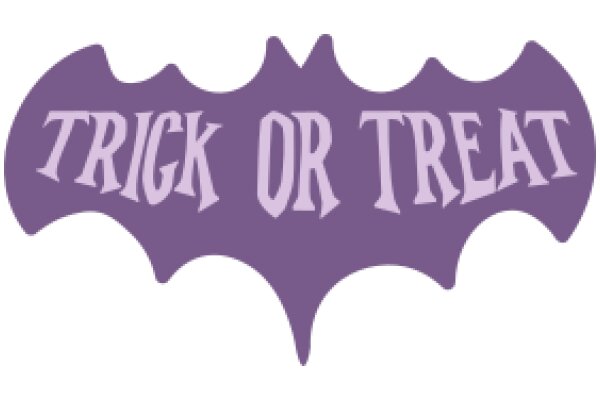 Purple Bat Logo with 'TRICK OR TREAT' Text