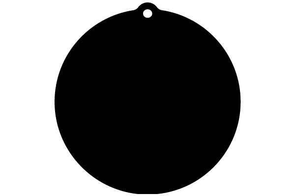 A Solid Black Circle Against a White Background