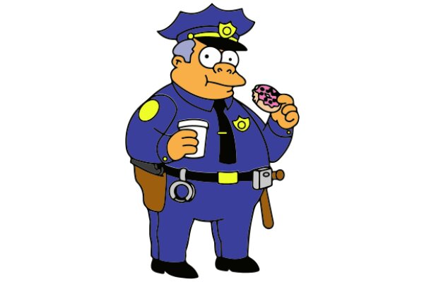 A Humorous Take on a Police Officer Enjoying a Donut