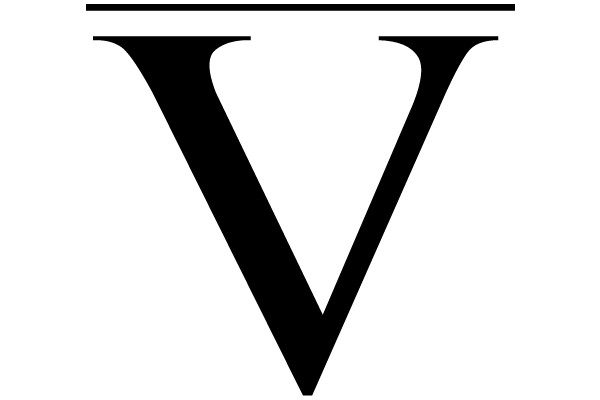 Bold Black Capital Letter V
