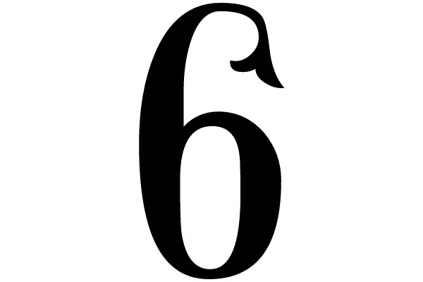 Classic Serif Number 6