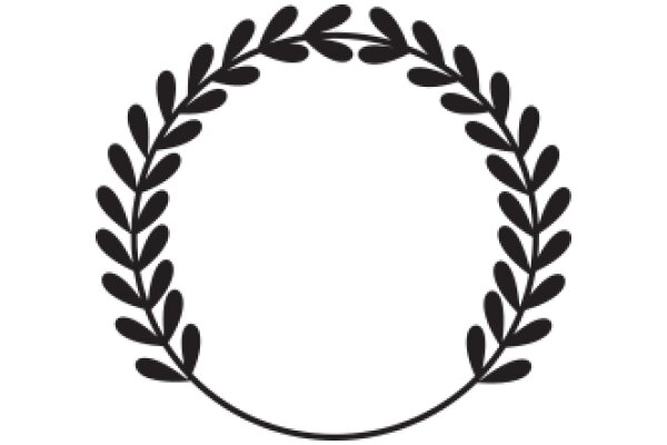 Elegant Black Laurel Wreath