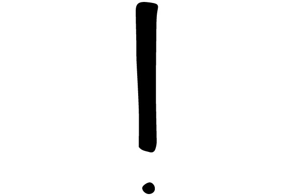 A Image of a Stylized Exclamation Point.