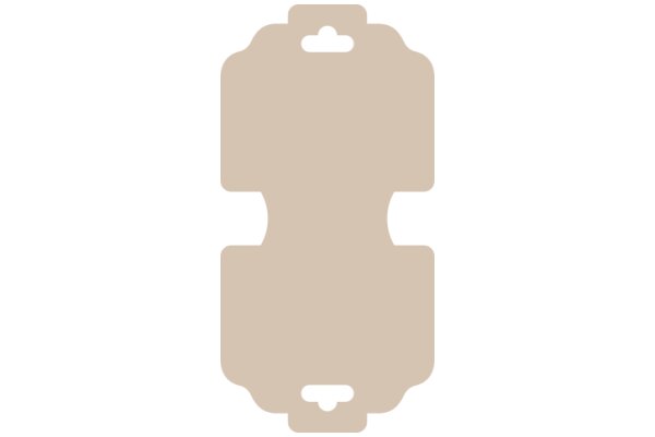 A Solid Beige Shape with a Hole in the Center