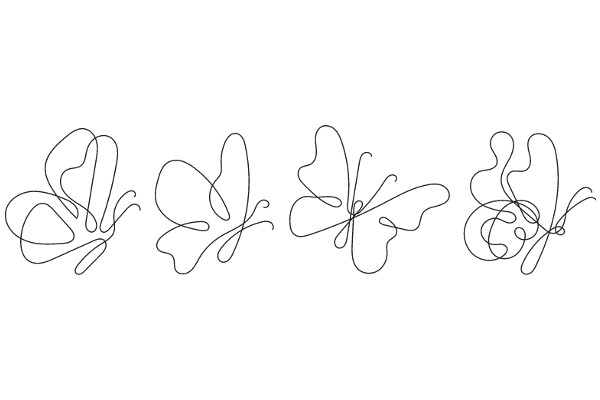 Artistic Abstract Designs: A Collection of Line Drawings