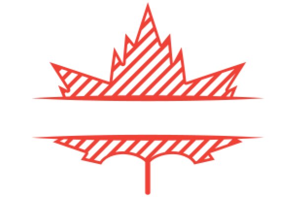 Stylized Red Maple Leaf Design