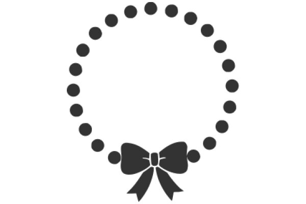 A Solid White Background with a Single Black Circle and a Small Black Decoration