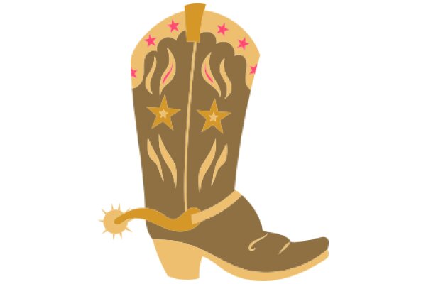 A Stylish Cowboy Boot with a Star Design
