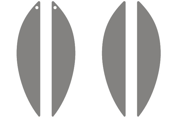 Two Cut-Out Leaf-Shaped Earrings