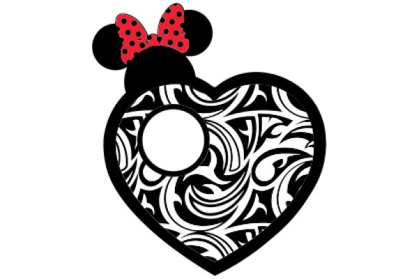 Stylish Minnie Mouse Ear Decoration with Pattern