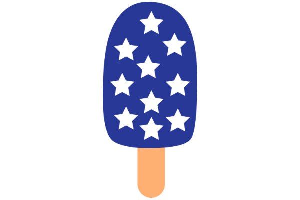 A Delightful Blue Star-Studded Ice Cream Cone