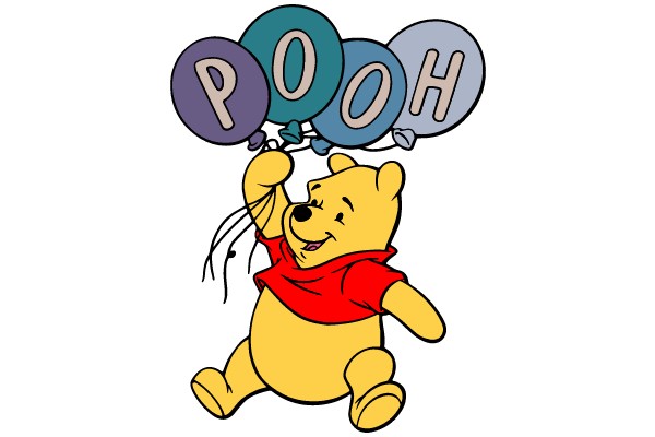 Winnie the Pooh with Balloons