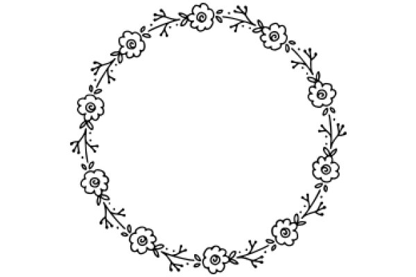 Elegant Floral Border: A Decorative Design
