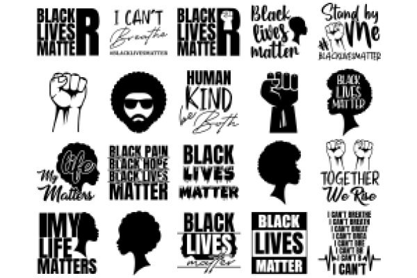 A Collection of Black Lives Matter Themed Stickers