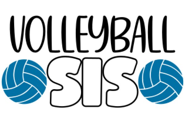 Volleyball SIS: A Graphic Design of a Volleyball with the Word 'SIS' in a Stylized Font