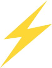 Vibrant Yellow Lightning Bolt