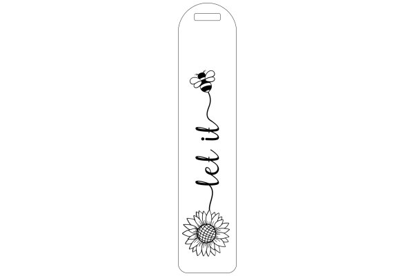 A Whimsical Scene: A Flowery Tag with a Butterfly