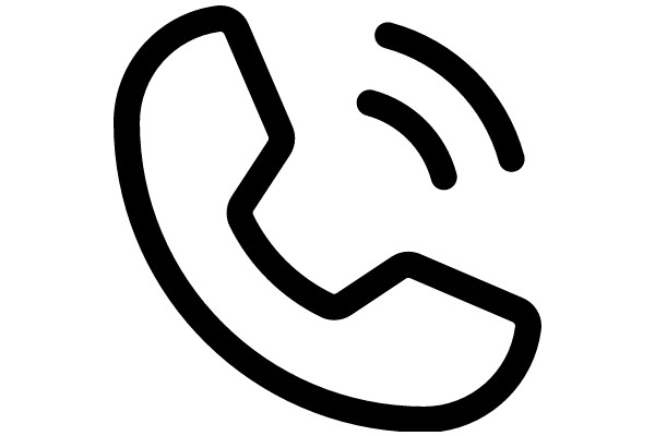 A Simple Icon of a Phone and Signal