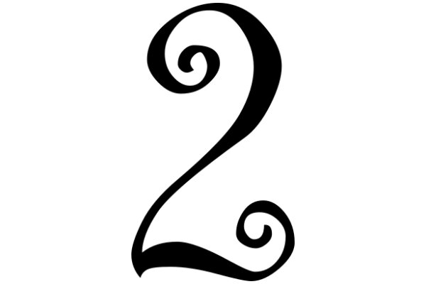 Stylized Black Swirl Logo