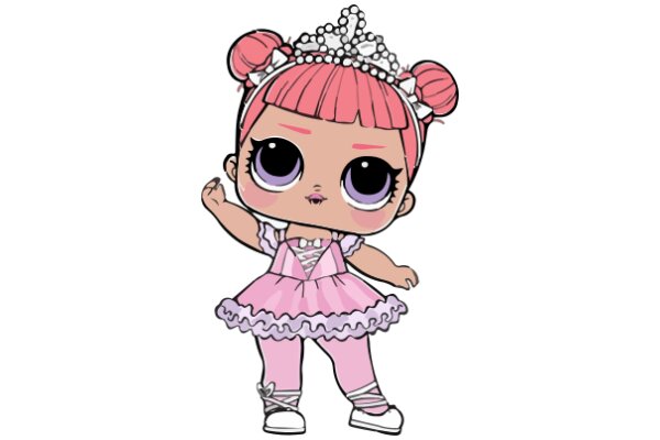 A Whimsical Princess: A Stylish Cartoon Character