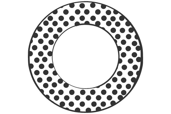 Circular Pattern with Alternating Dot and Plain Sections