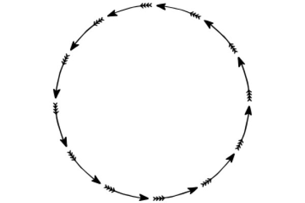 Simplicity in Motion: A Illustration of an Arrow-like Curve with a Circle at the Center