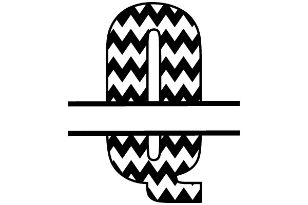 Chevron Patterned Letter Q