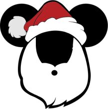A Festive Holiday Greeting: Mickey Mouse in a Santa Hat