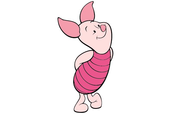 Piglet in Striped Tank Top