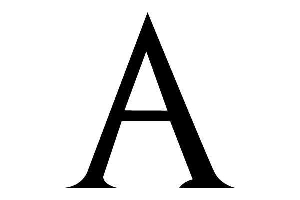 Bold Black Letter A