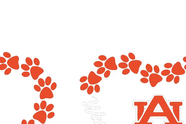 Auburn University Paw Print Heart Logo