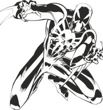Wolverine's Unleashed Power: A Black and White Illustration