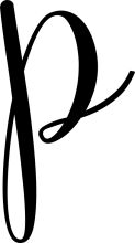 Stylized Letter 'P' with a Curved Stem