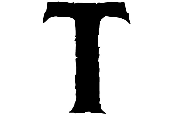 Ripped Paper Letter T