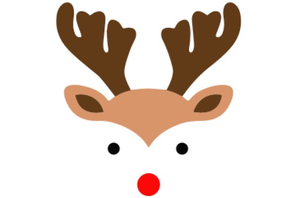 A Festive Reindeer Icon with a Touch of Christmas Spirit