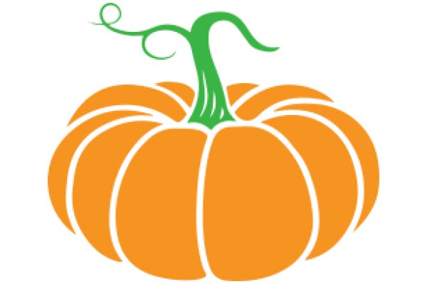Vibrant Orange Pumpkin with a Green Stem