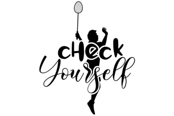 Check Yourself: A Silhouette of a Tennis Player with a Racket
