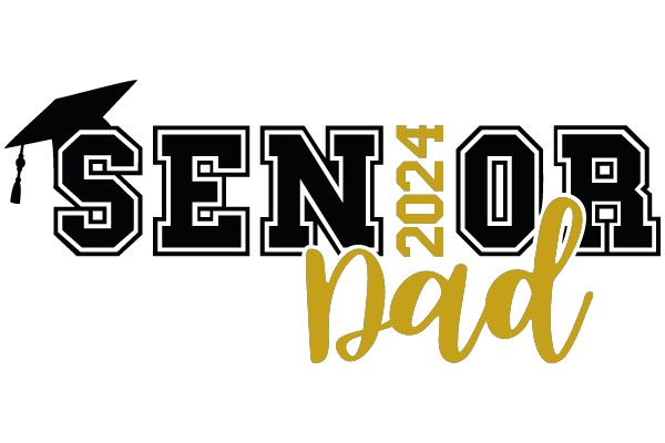 Senior Dad 2024: A Commemorative Graphic for Graduating Families