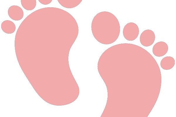 Simplistic Pink Footprint Logo