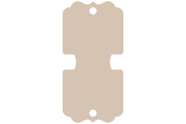 A Solid Beige Shape with a Hole in the Center