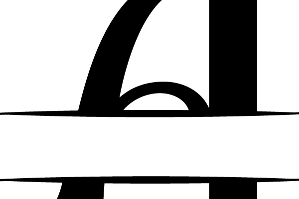 Arabic Letter 'A' in Black on White